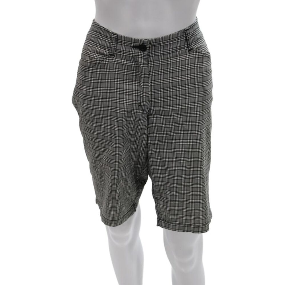 Chervo Unisex Adults Bermuda Shorts Gray Check Cotton Size 46